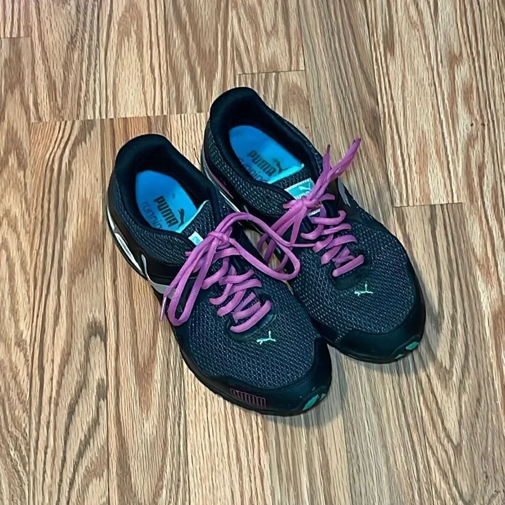 Puma Women’s iocell 1.0, grey, teal, pink/purple, 8